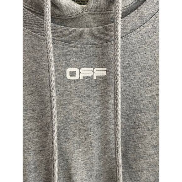 Off White 2013 Airport Tape Double Layered Tee Sweatshirt Melange Gray White L - Picture 15 of 15
